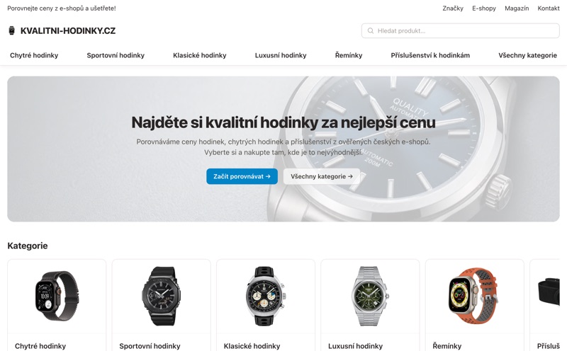 Náhled webu Kvalitní hodinky